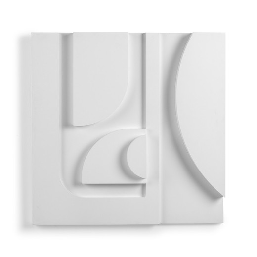 Διακοσμητικό Πάνελ Λευκό Ξύλο, 70x6x70cm