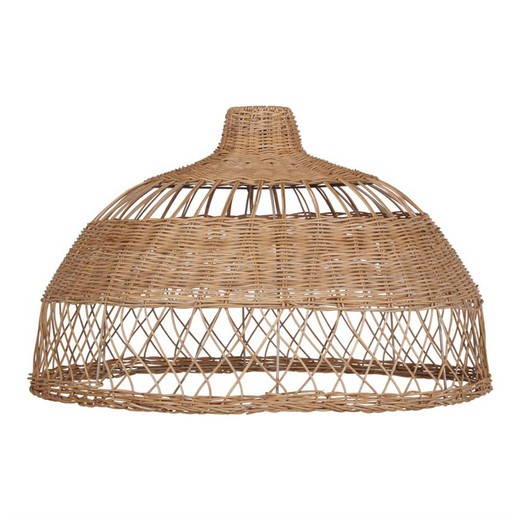 Rattan and metal shade in natural, Ø 65 x 38 cm | Victory