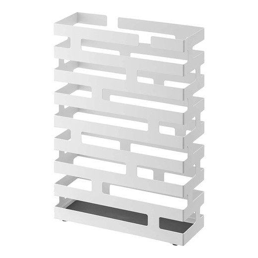 Paragüero de acero en blanco, 30 x 10 x 43 cm | Brick