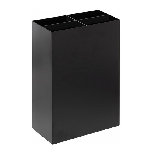 Portaombrelli in acciaio nero, 23,5 x 12 x 36 cm