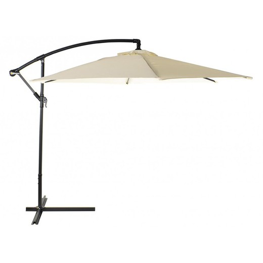Hvid leddelt parasol, Ø300x250cm