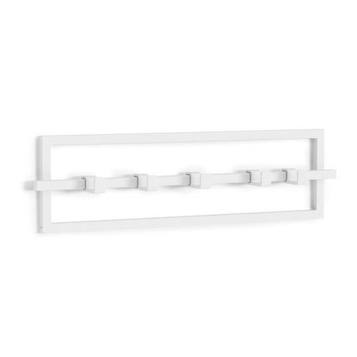 White steel coat rack, 53 x 6 x 15 cm | cubiko