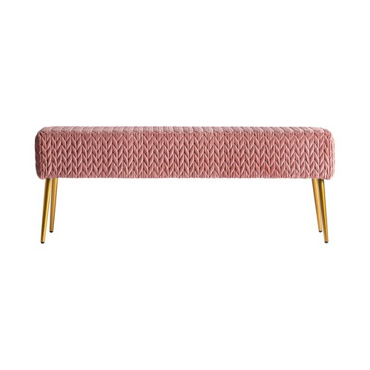 Esine Pink Velvet Bed Foot, 115x38x42cm