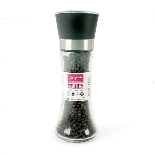 Poivre noir ECO en grains de moulin, 90 gr