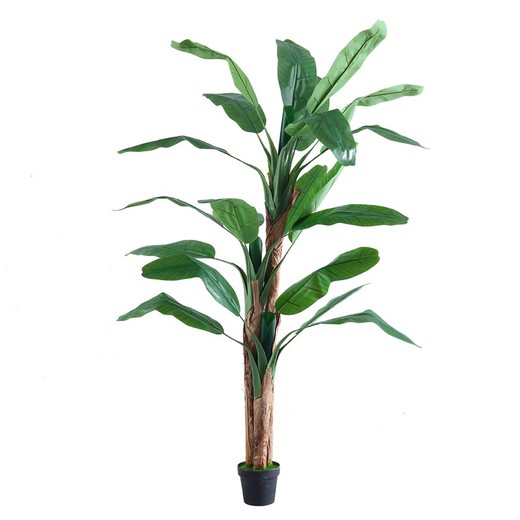 Plante artificielle en PVC verte et naturelle, 20 x 20 x 150 cm | bananier