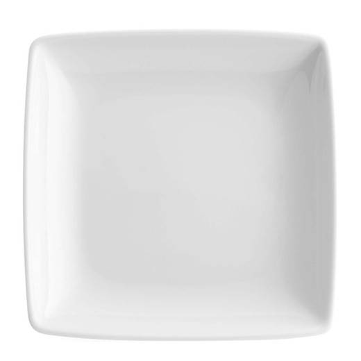 Square porcelain plate Carré Whité, Ø12.9x2.8 cm