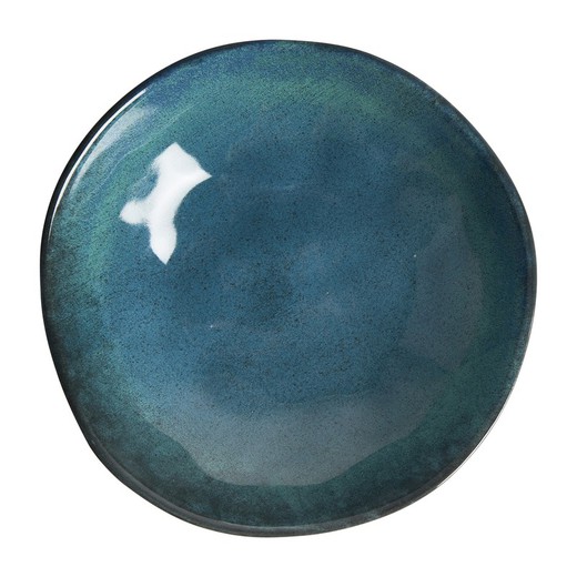 Plato hondo de cerámica en azul, Ø20x6cm | Irenka