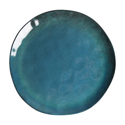 Plato llano de cerámica en azul, Ø25x2cm | Irenka