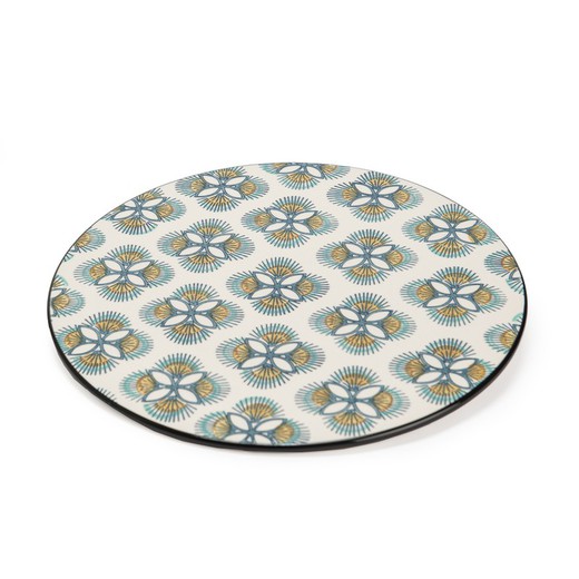 Stoneware plate, 30x30x2 cm
