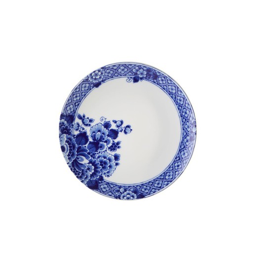 Brødtallerken af ​​porcelæn i hvid og blå, 19,4 x 19,4 x 2,1 cm | Blå Ming