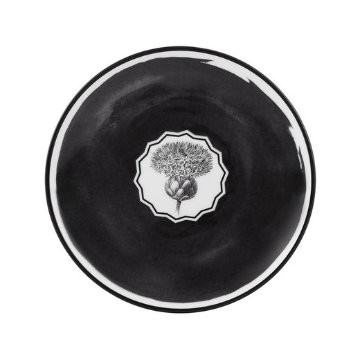Plato de pan de porcelana en negro, Ø 16,2 x 2 cm | Herbariae Parade
