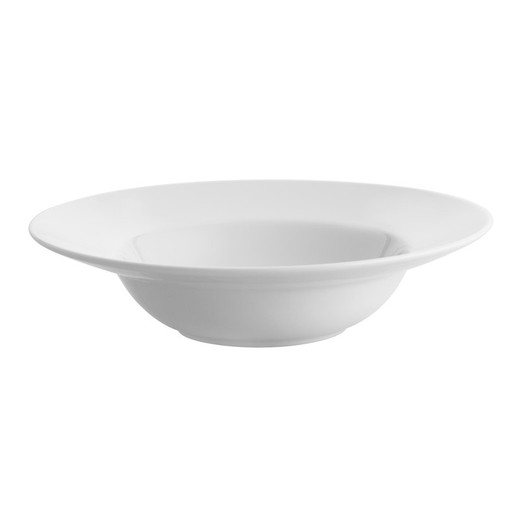 Assiette à pâtes L en porcelaine blanche, Ø 32 x 7 cm | Broadway Blanc