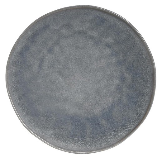 Stoneware dessert plate in gray, Ø 21.3 x 3.5 cm | Rough