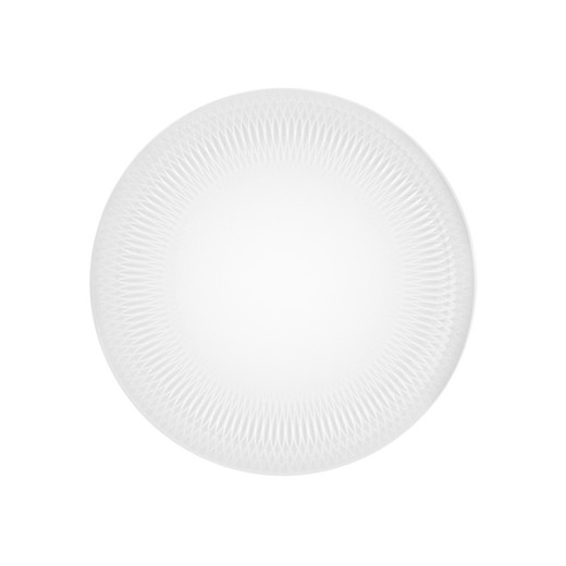 Piatto da dessert in porcellana bianca, Ø 22,9 x 2,1 cm | Utopia