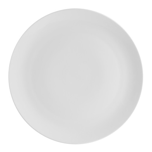 Prato de sobremesa de porcelana branca, Ø 23,1 x 2,9 cm | Broadway Branco