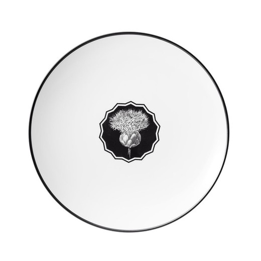 White porcelain dessert plate, Ø 23.1 x 2.9 cm | Herbariae Parade