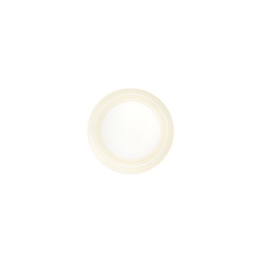 Talerz deserowy z porcelany w kolorze kości słoniowej, Ø 23,1 x 2,9 cm | kość słoniowa