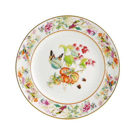 Prato de sobremesa de porcelana "Laranja" multicor, Ø 21,6 x 2,6 cm | Palácio Real