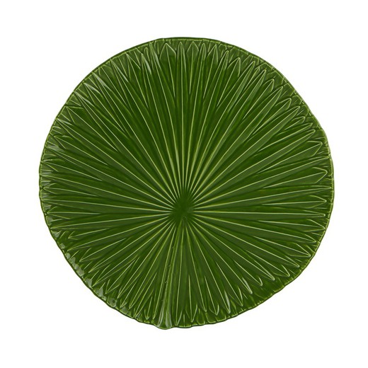 Earthenware presentation plate in green, 33.8 x 33.7 x 2.9 cm | Amazon