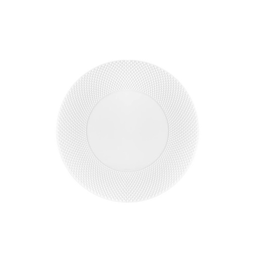 White porcelain presentation plate, Ø 32.6 x 3.2 cm | Maya