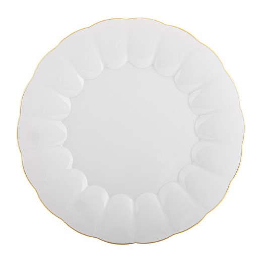 White and gold porcelain presentation plate, 32.8 x 32.8 x 2.5 cm | 200 Years