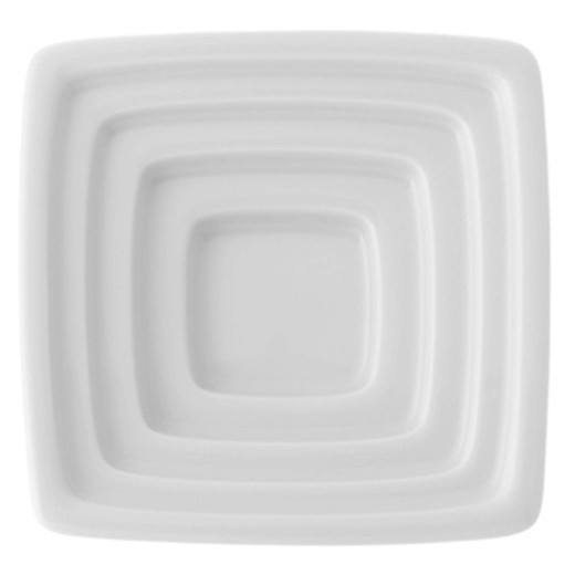 Proefbord Aceité Olijf porselein Carré Whité, Ø10,6x2,5 cm
