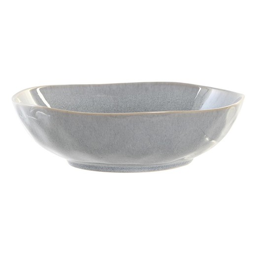 Tiefer Teller aus grauem Steinzeug, Ø 18 x 5 cm | Rauh