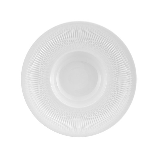 Plato hondo de porcelana en Blanco, Ø 26,8 x 5,6 cm | Utopia