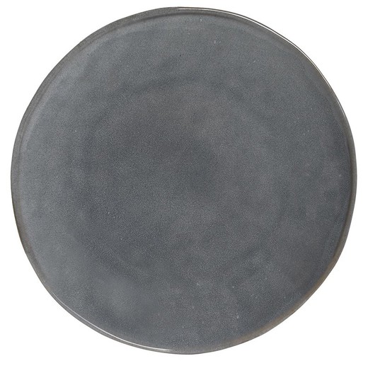 Gray stoneware dinner plate, Ø 27.5 x 3.5 cm | Rough