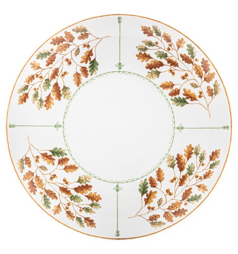 White porcelain flat plate, 27.6 x 27.6 x 3.4 cm | Gudrum