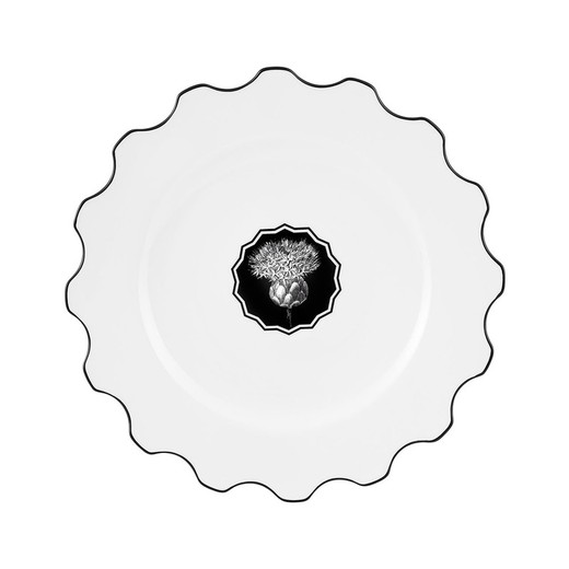 Plato llano de porcelana en blanco, Ø 27,8 x 2,8 cm | Herbariae Parade