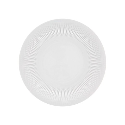 Assiette plate en porcelaine blanche, Ø 28,9 x 2,7 cm | utopie