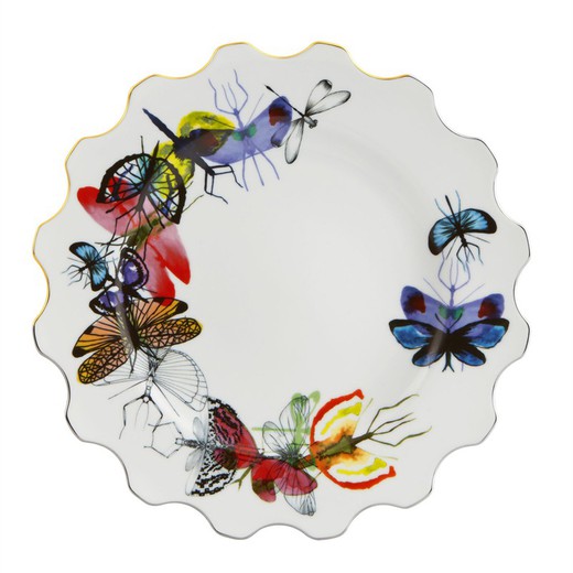 Assiette plate en porcelaine multicolore, Ø 27,8 x 2,8 cm | Caraïbes