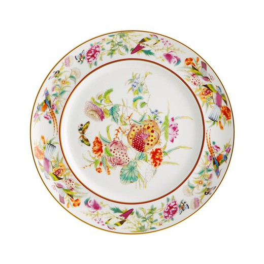 Middagstallerken "Granada" i flerfarvet porcelæn, Ø 27,9 x 3 cm | kongeligt palads