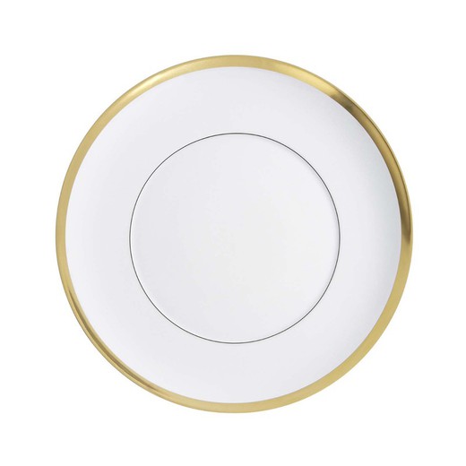 Assiette plate en porcelaine Domo Gold, Ø28,1x2,5 cm