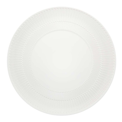 Ornamento de prato de jantar de porcelana, Ø28,1x2,5 cm