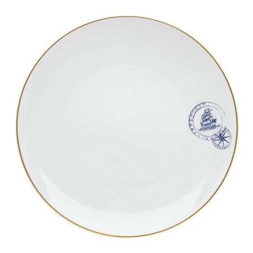 Prato de porcelana Transatlântica, Ø27,8x3,3 cm