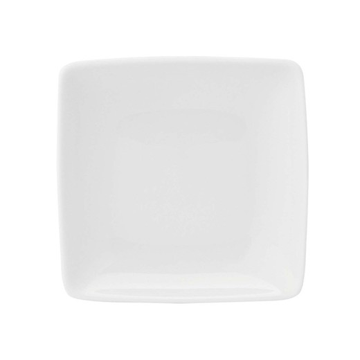 Assiette à pain en porcelaine Carré Whité, Ø16,4x2,4 cm