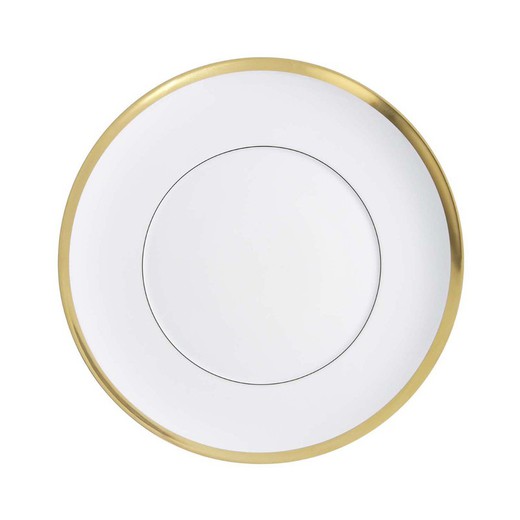 Porcelain bread plate Domo Gold, Ø16.9x1.7 cm