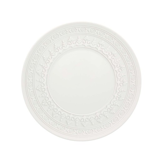Ornamento da placa de pão de porcelana, Ø16,9x1,7 cm