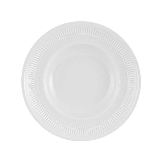 Assiette à pâtes en porcelaine blanche, 27,7 x 27,7 x 5,8 cm | utopie