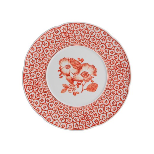 Plato de postre de porcelana en coral, Ø 23 x 2 cm | Coralina