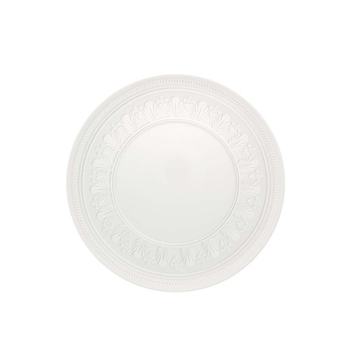 Ornamento de prato de sobremesa de porcelana, Ø22,9x2,2 cm