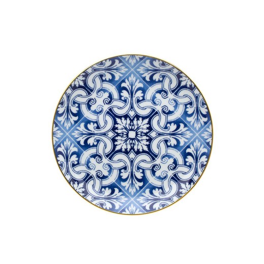 Prato de sobremesa de porcelana Transatlântica, Ø19,7x2,1 cm