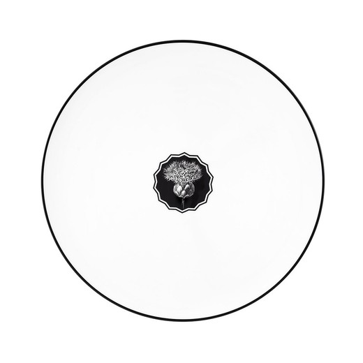 Presentationstallrik i vit porslin, Ø 33,7 x 1,6 cm | Herbariae Parad