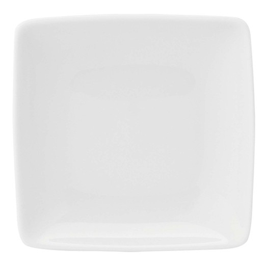Carré Whité porcelain presentation plate, Ø31.3x3 cm