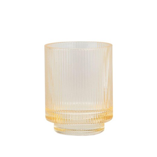 Zahnbürstenhalter aus Glas in Gelb, Ø 8 x 10 cm | Honig