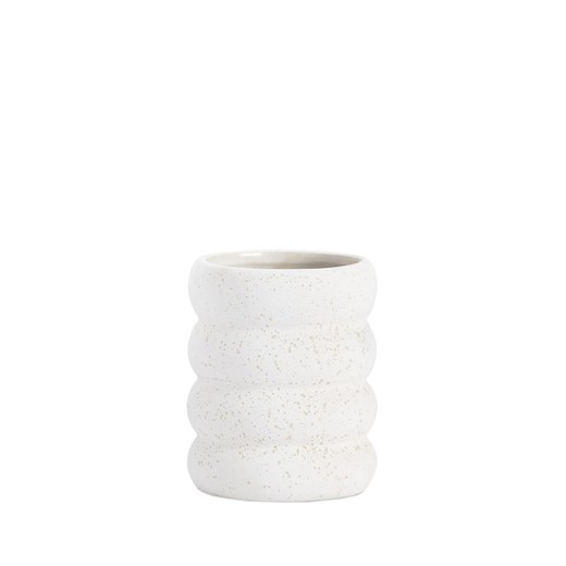 Porta-escovas em dolomita branco, 8 x 8 x 10 cm | Dolomite