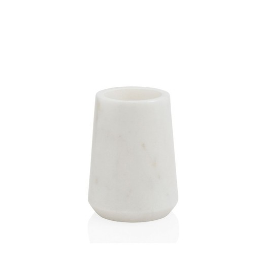 Pinselhalter aus weißem Marmor, Ø8,5x10,5 cm