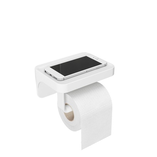 Porte-papier toilette avec étagère Flex Sure-Lock, 16x11x8cm